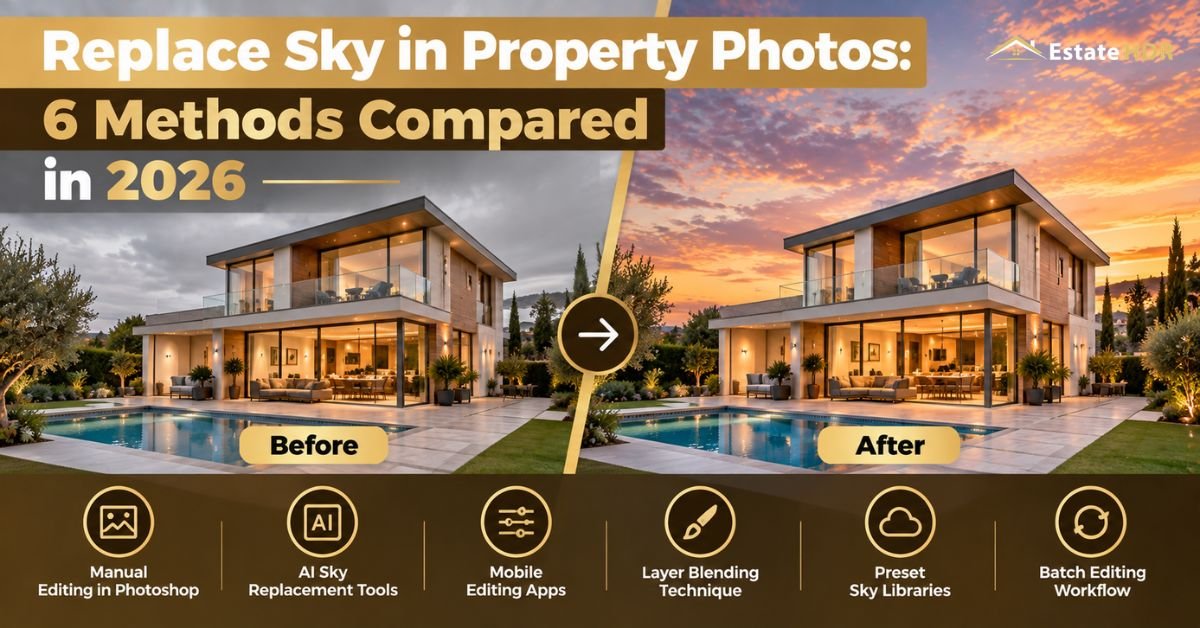 Replace Sky in Property Photos: 6 Methods Compared